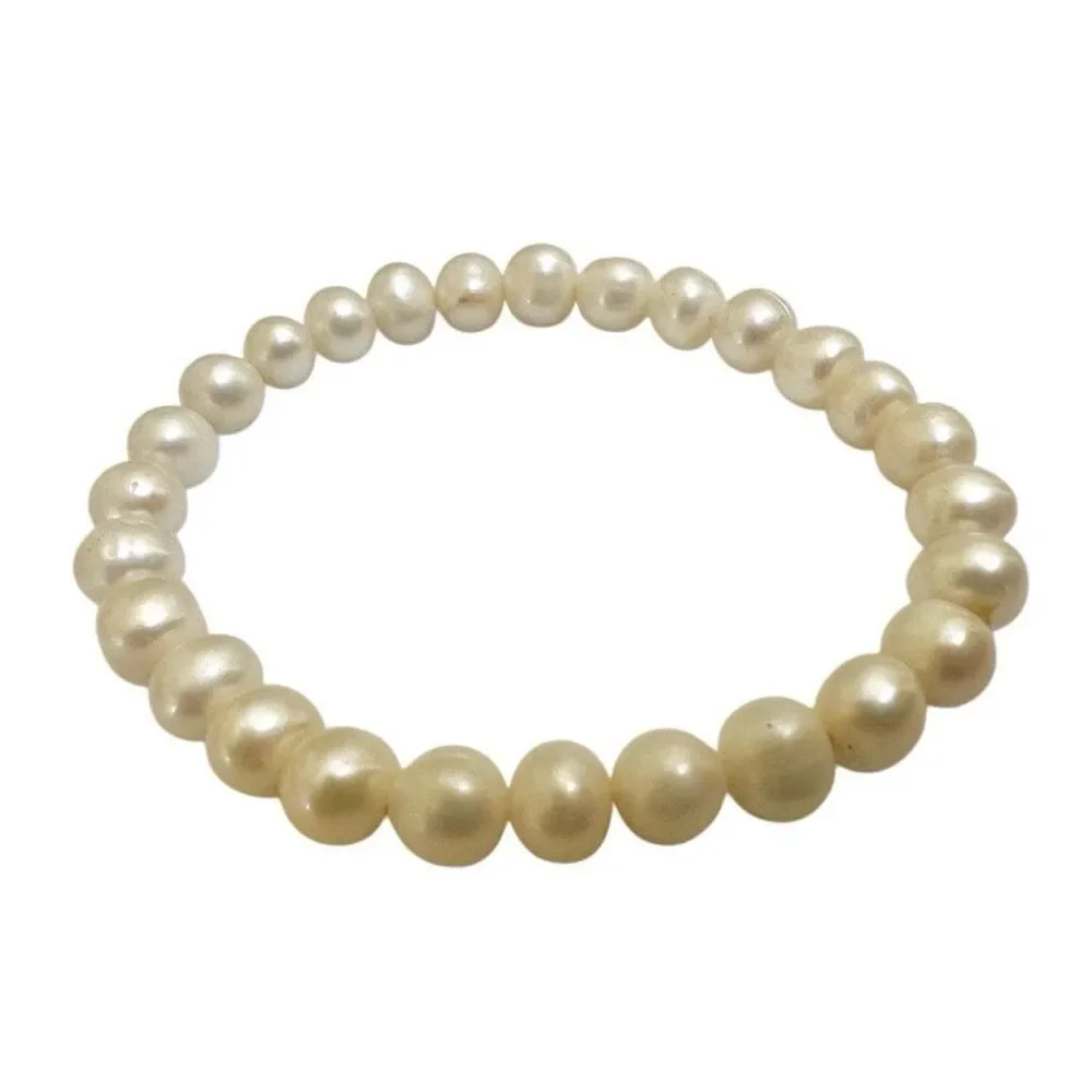 Authentic pearl stretchy bracelet